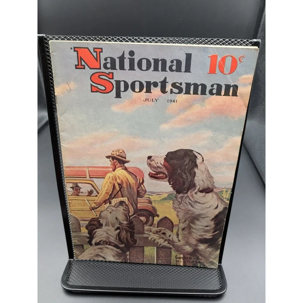 Vintage National Sportsman Magazine July 1941 Hunting Fishing Outdoor Dogs Cover